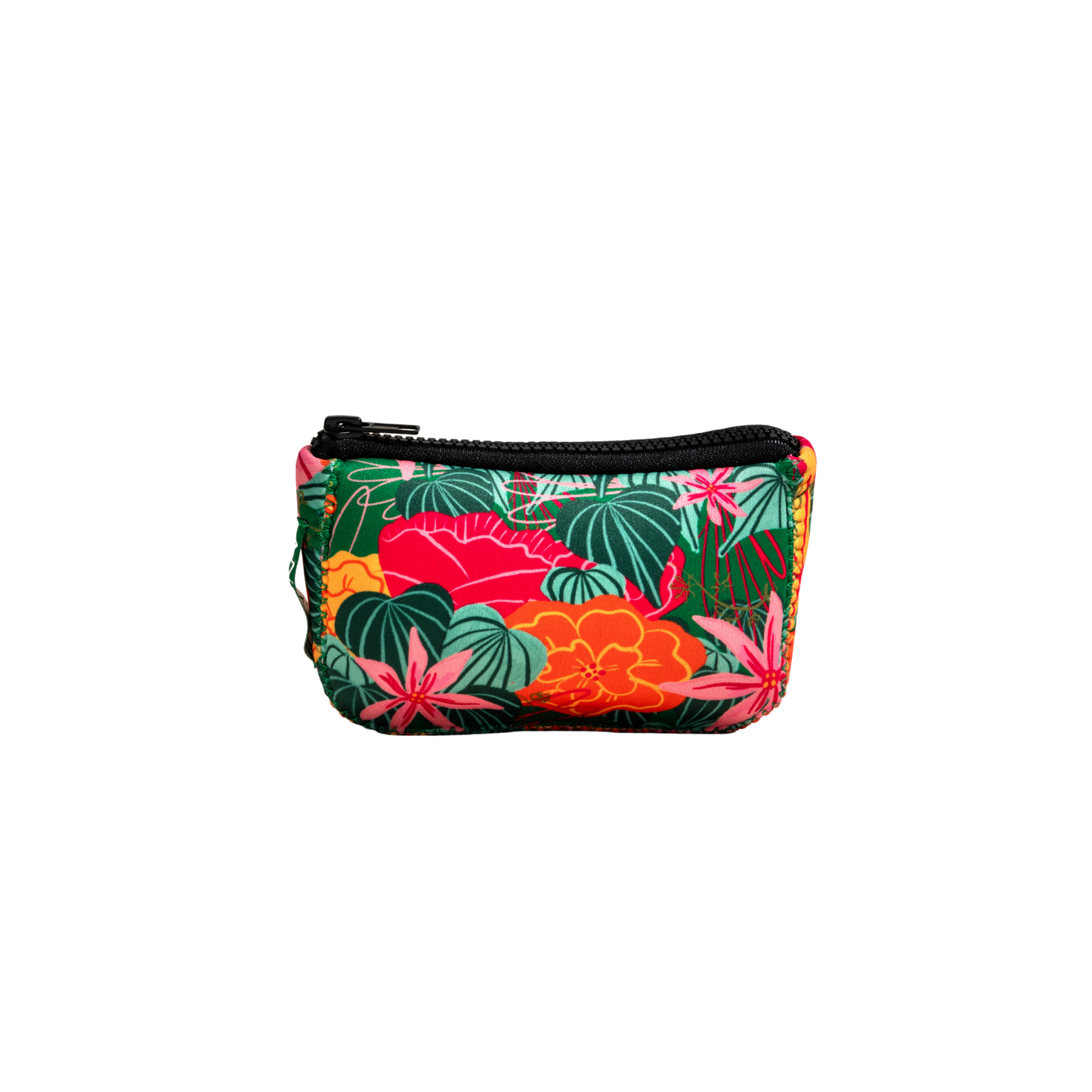 Annas Small pouch with a colorful floral pattern on a white background