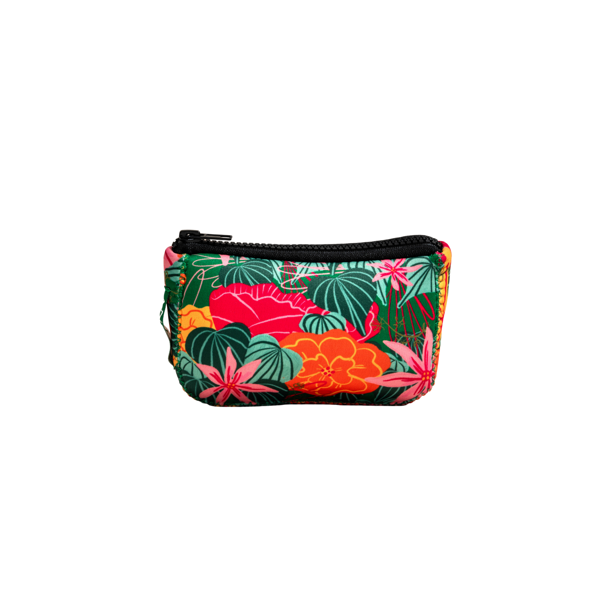 Annas Small pouch with a colorful floral pattern on a white background