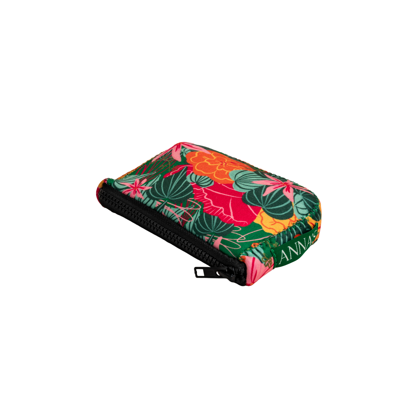 ANNAs Floral-patterned pouch with a brand name on a white background